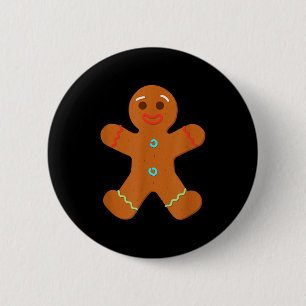 Gingerbread Man Christmas Cookie Baking  2 Inch Round Button