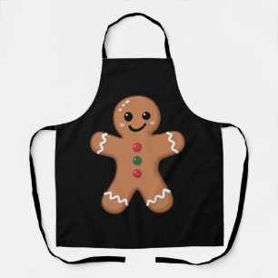 Gingerbread Man Christmas Cookie Baking Holiday Apron
