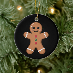 Gingerbread Man Christmas Cookie Baking Holiday Ceramic Ornament