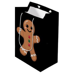 Gingerbread Man Christmas Cookie Baking Holiday Medium Gift Bag