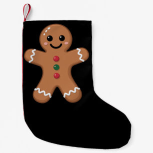 Gingerbread Man Christmas Cookie Baking Holiday  Small Christmas Stocking