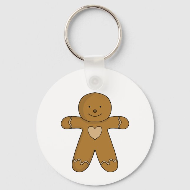 GingerBread Man Christmas Cookie Keychain (Front)
