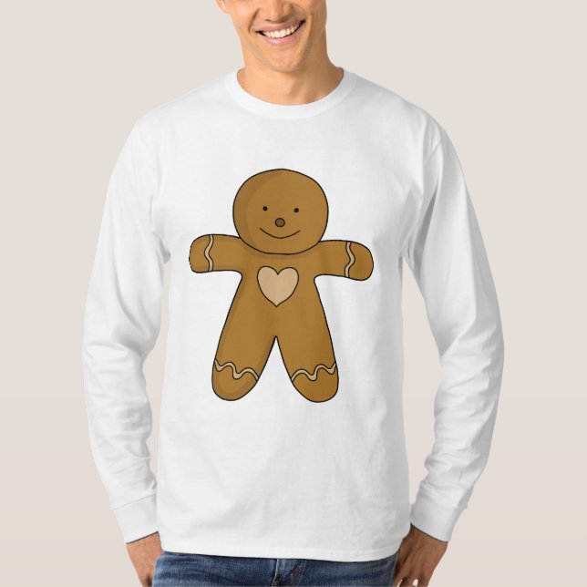 GingerBread Man Christmas Cookie T-Shirt (Front)