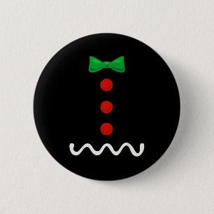 Gingerbread Man Christmas Costume 2 Inch Round Button