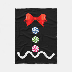 Gingerbread Man Christmas Costume Cookie Baking  Fleece Blanket