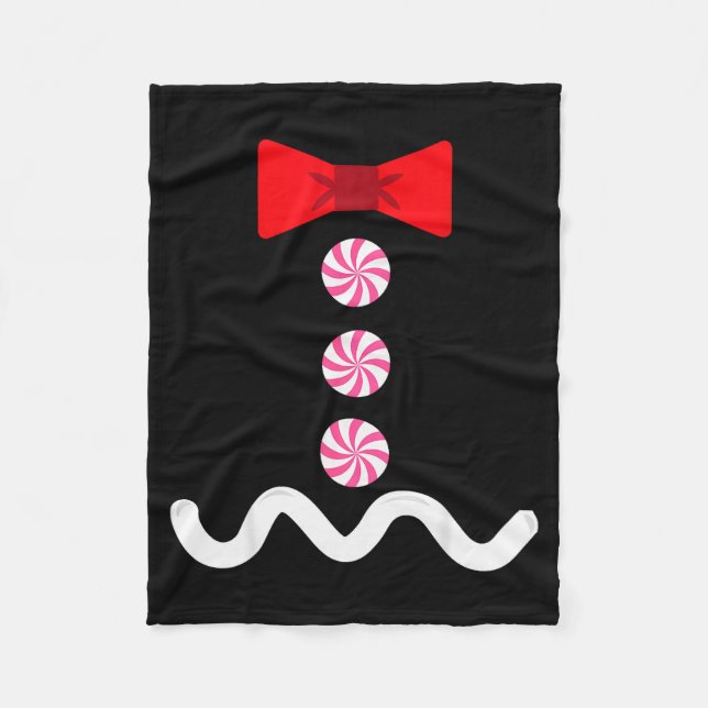 Gingerbread Man Christmas Costume Cookie Baking  Fleece Blanket (Front)