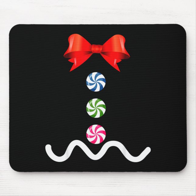 Gingerbread Man Christmas Costume Cookie Baking  Mouse Pad (Front)