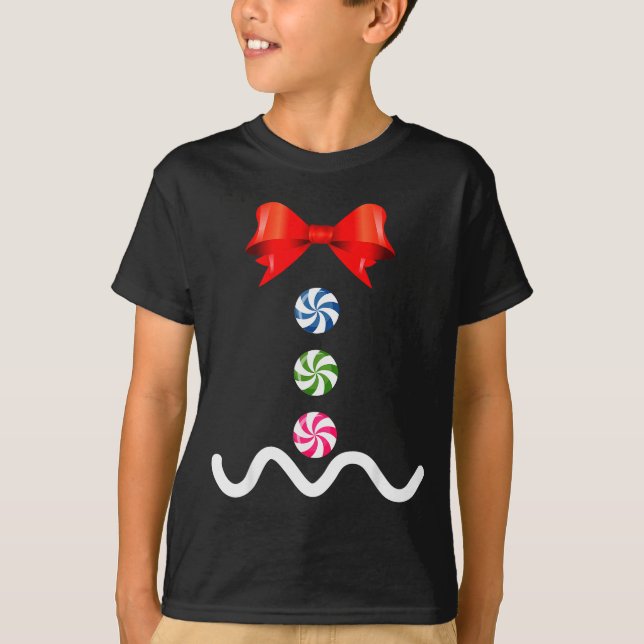 Gingerbread Man Christmas Costume Cookie Baking  T-Shirt (Front)