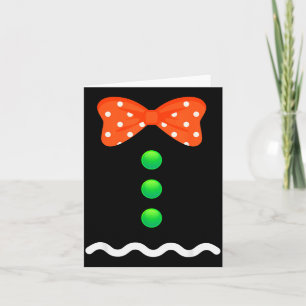 Gingerbread Man Christmas Costume For Kids &amp; A Card