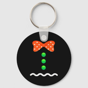 Gingerbread Man Christmas Costume For Kids & A Keychain