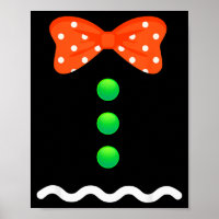 Gingerbread Man Christmas Costume For Kids & A