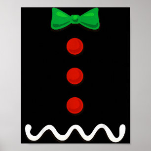 Gingerbread Man Christmas Costume Poster