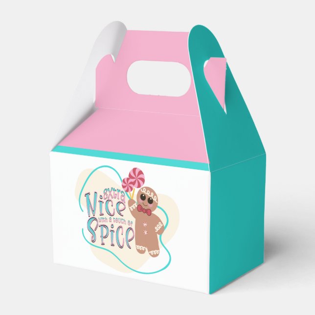 Gingerbread Man Christmas Favour Boxes (Front Side)