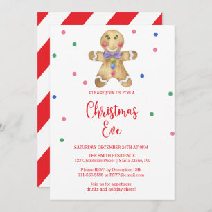 Gingerbread man - Christmas Party Invitation