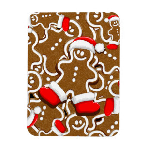 Gingerbread Man Christmas Santa Claus Throw Pillow Magnet