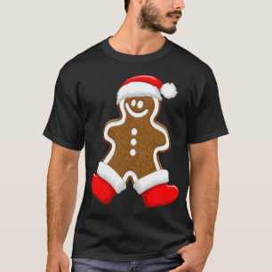 Gingerbread Man Christmas Santa Claus Throw Pillow T-Shirt