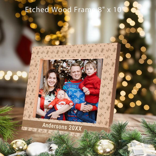 Gingerbread Man, Christmas Tree, Hearts, Name 10x8 Etched Frames (Gingerbread Man, Christmas Tree, Hearts, Name 10x8 Etched Frames)