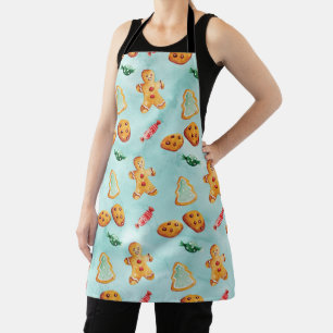 Gingerbread Man Christmas Tree Pattern Apron