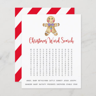 Gingerbread man - Christmas Word Search Game