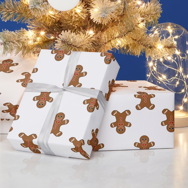 Gingerbread Man Christmas Wrapping Paper (Holidays)