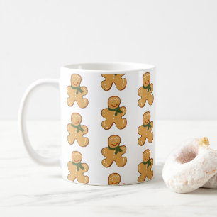 Gingerbread Man Cookie Christmas Pattern Coffee Mug