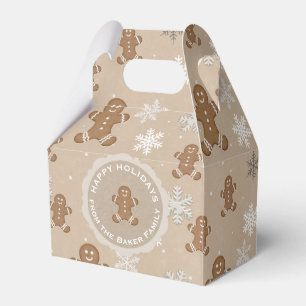 Gingerbread Man Cookie Christmas Personalized Snow Favor Box
