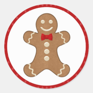 Gingerbread Man Cookie Holiday Stickers
