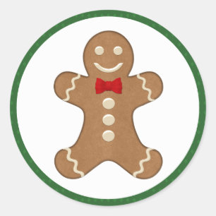 Gingerbread Man Cookie Holiday Stickers