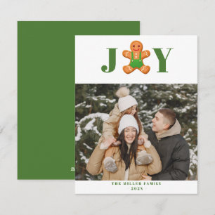 Gingerbread man Cookie Joy Carte photo de vacances