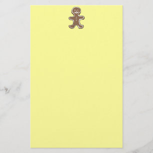 Gingerbread man cookie stationery