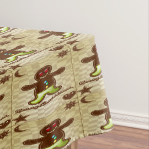 Gingerbread man cookie tablecloth