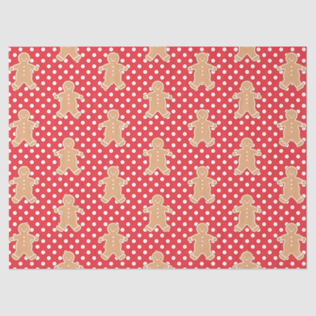 Gingerbread Man Cookie  Tissue Paper (Front)