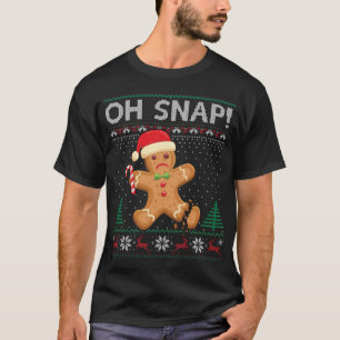 Gingerbread Man Cookie Ugly Sweater Oh Snap Christ