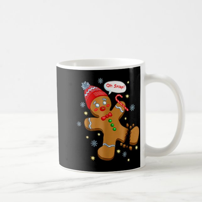 Gingerbread Man Cookie Ugly Sweater Oh Snap Christ Coffee Mug (Right)