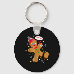 Gingerbread Man Cookie Ugly Sweater Oh Snap Christ Keychain