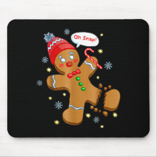 Gingerbread Man Cookie Ugly Sweater Oh Snap Christ Mouse Pad