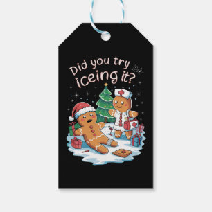 Gingerbread Man Cookie Ugly Sweater Oh Snap Xmas Gift Tags