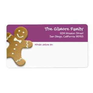 Gingerbread man cookie violet plaisir de vacances
