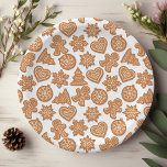 Gingerbread Man Cookies Cute Christmas Paper Plate<br><div class="desc">Gingerbread Man Cookies Cute Christmas Paper Plate. This fun holiday baking pattern is perfect for xmas.</div>