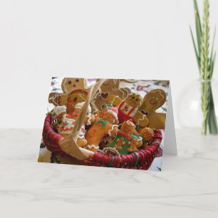 gingerbread man cookies greeting card