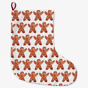 Gingerbread Man Cookies Large Christmas Stocking