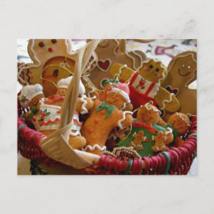 gingerbread man cookies postcard