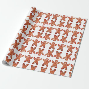Gingerbread Man Cookies Wrapping Paper