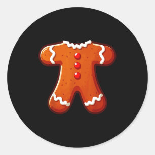 Gingerbread Man Costume Adult Kids Men Women Cooki Classic Round Sticker