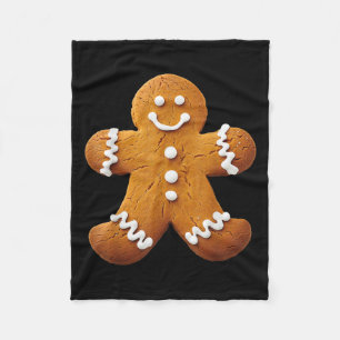 Gingerbread Man Costume Funny Halloween Christmas  Fleece Blanket