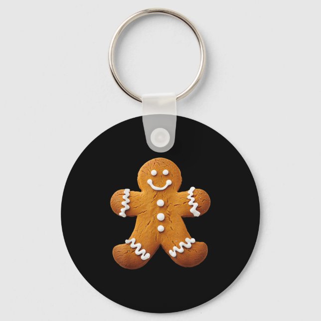 Gingerbread Man Costume Funny Halloween Christmas  Keychain (Front)