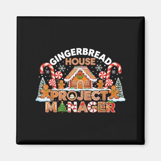 Gingerbread Man Costume, Gingerbread House Project Magnet (Front)