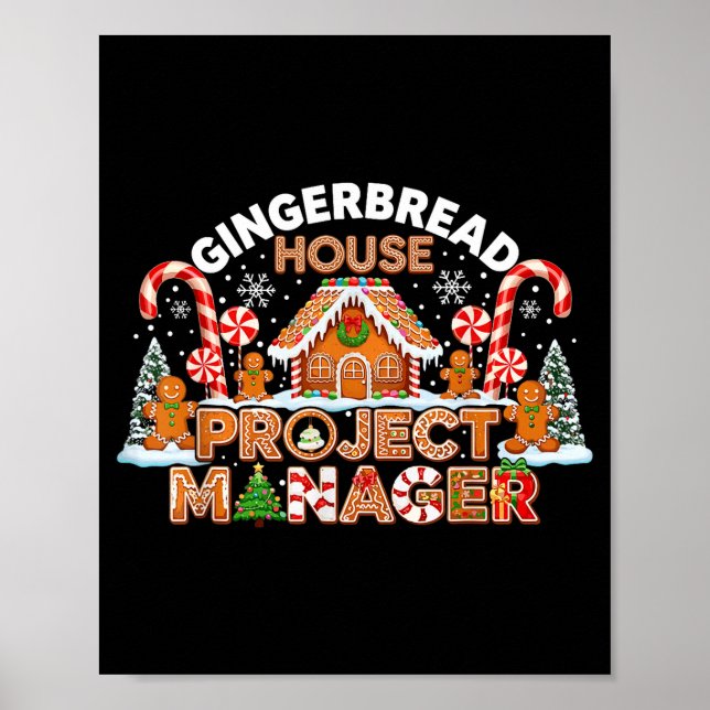 Gingerbread Man Costume, Gingerbread House Project Poster (Front)