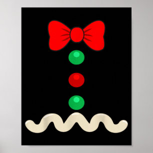 Gingerbread Man Costume Halloween Christmas Poster
