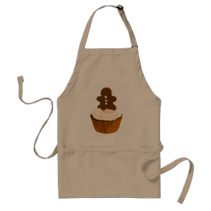 Gingerbread man cupcakes standard apron
